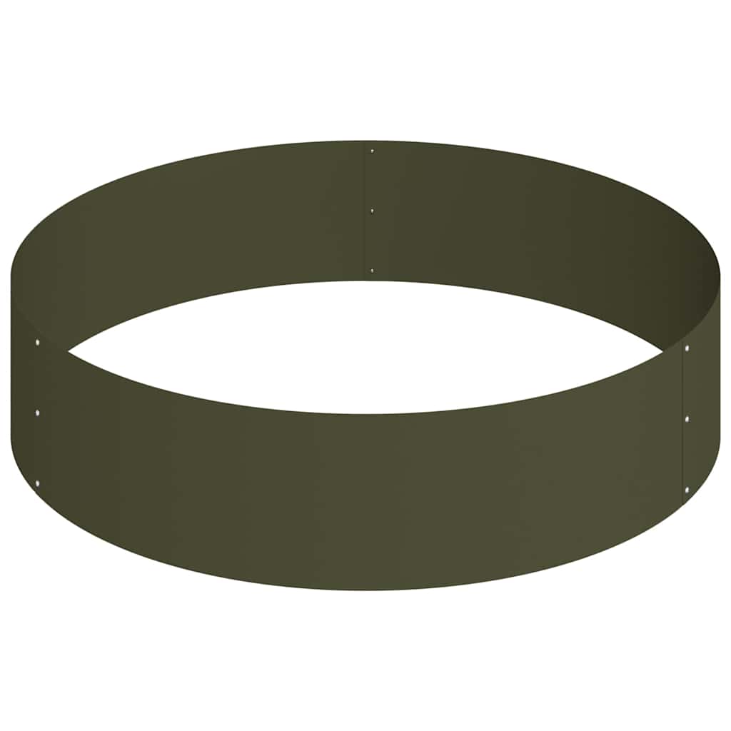 vidaXL Garden Planter Olive Green 90 x 90 x 20 cm Cold-rolled Steel
