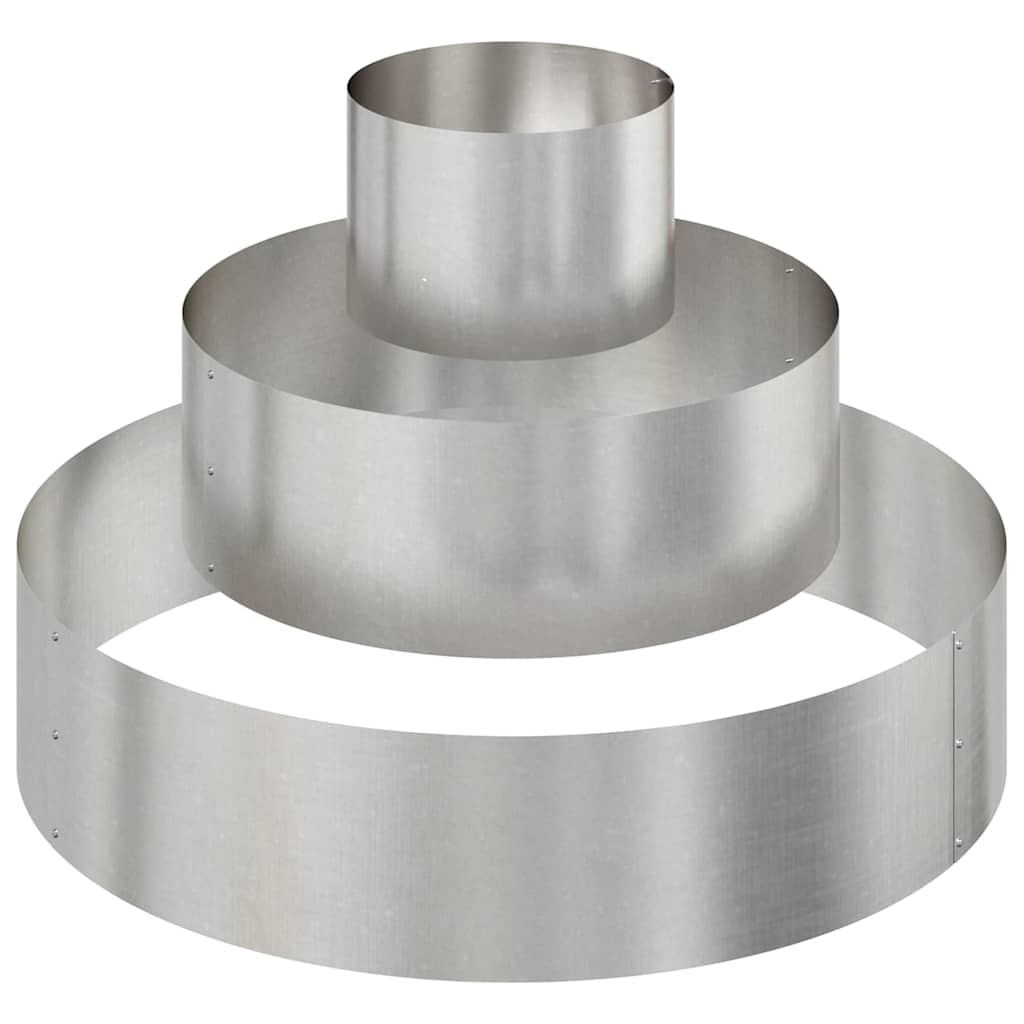 vidaXL Garden Planter Silver 90 x 90 x 20 cm Stainless Steel