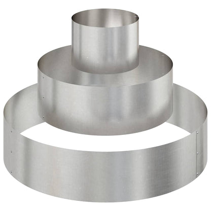 vidaXL Garden Planter Silver 90 x 90 x 20 cm Stainless Steel