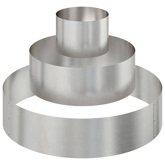 vidaXL Garden Planter Silver 90 x 90 x 20 cm Stainless Steel