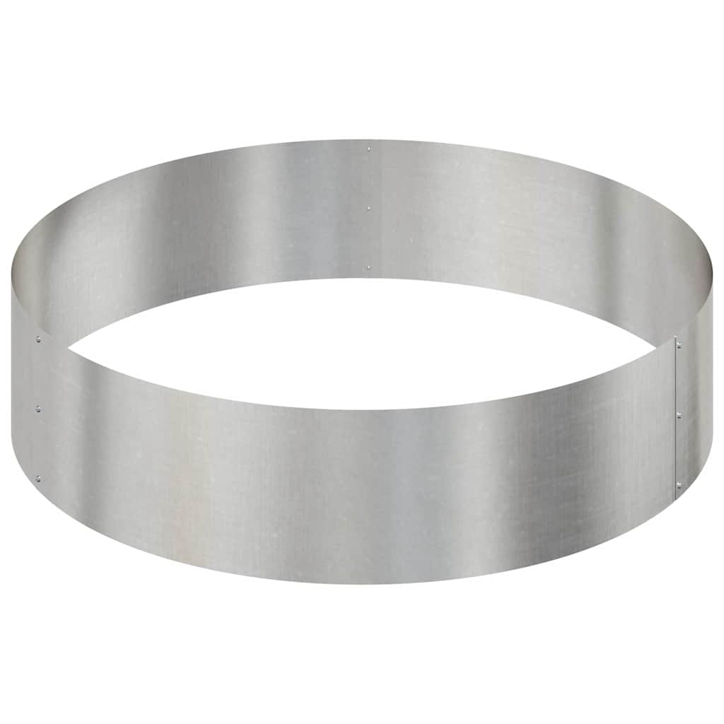 vidaXL Garden Planter Silver 90 x 90 x 20 cm Stainless Steel