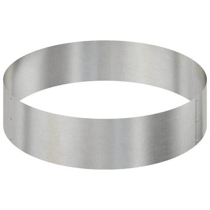 vidaXL Garden Planter Silver 90 x 90 x 20 cm Stainless Steel