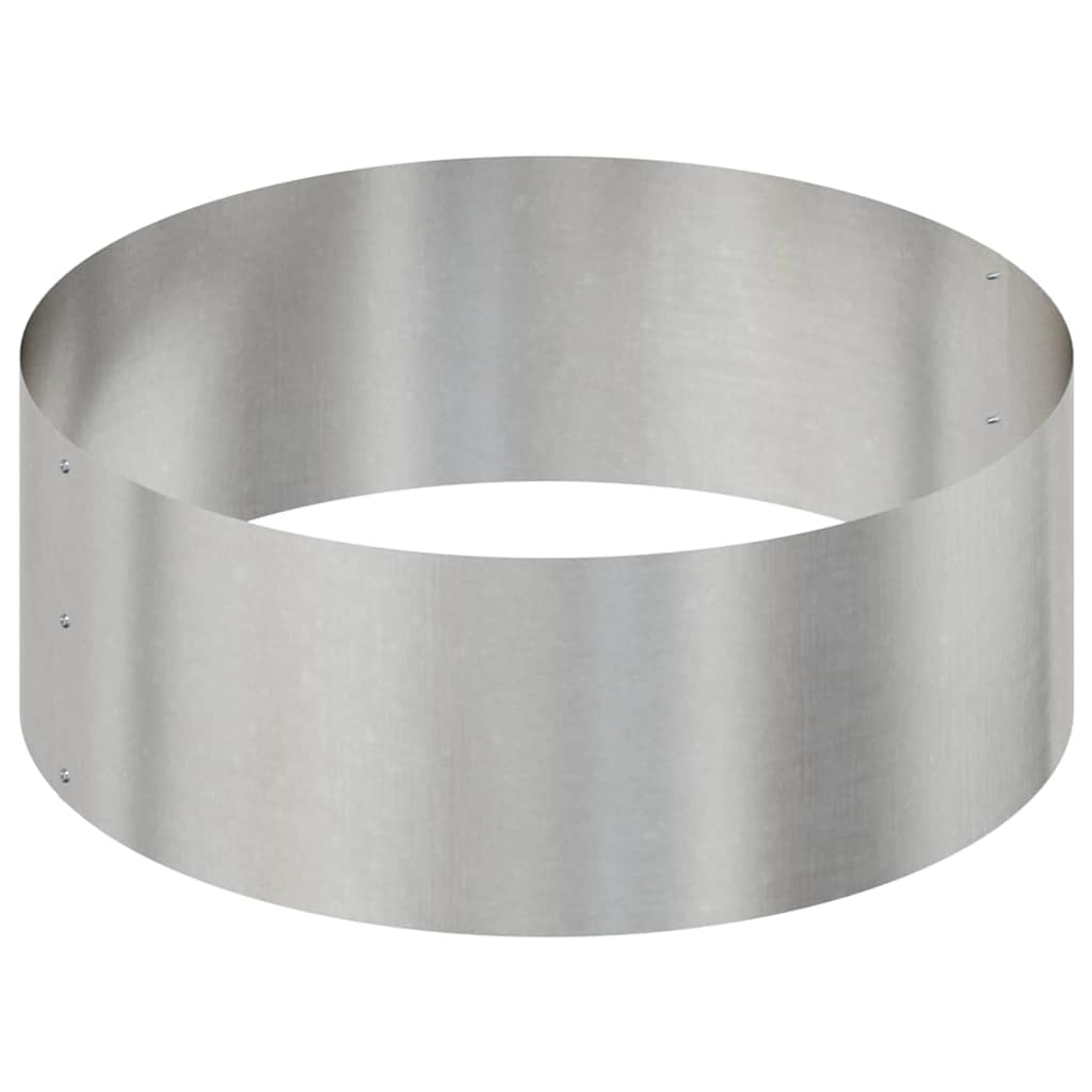 vidaXL Garden Planter Silver 90 x 90 x 20 cm Stainless Steel