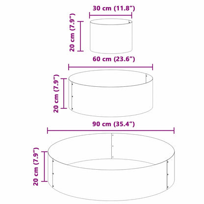 vidaXL Garden Planter Silver 90 x 90 x 20 cm Galvanised Steel