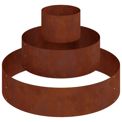 vidaXL Garden Planter Rusty 90 x 90 x 20 cm Weathering Steel
