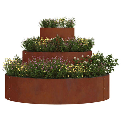 vidaXL Garden Planter Rusty 90 x 90 x 20 cm Weathering Steel