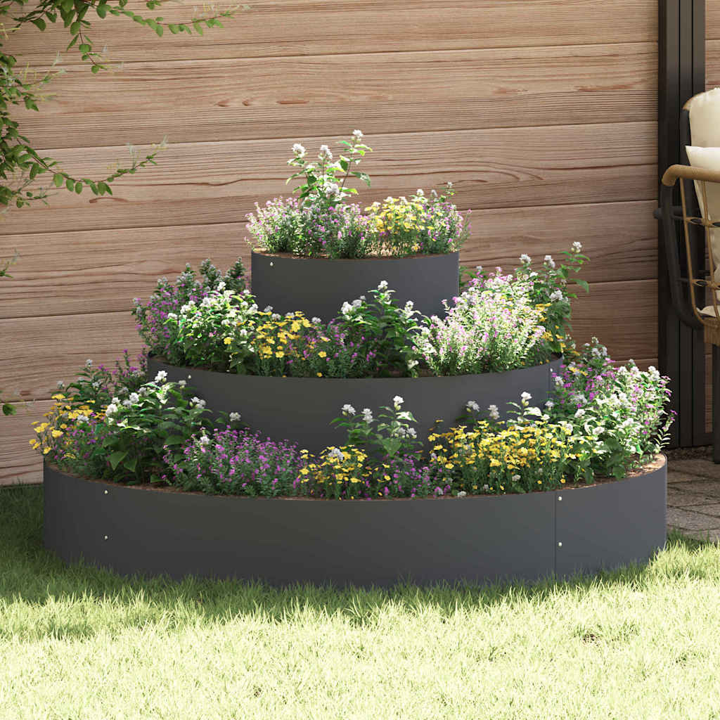 vidaXL Garden Planter Anthracite 120 x 120 x 20 cm Cold-rolled Steel