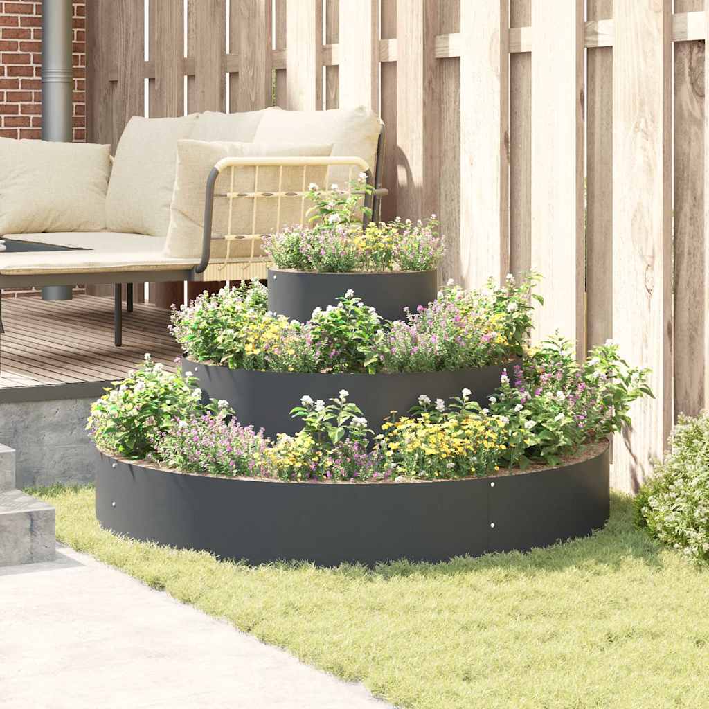 vidaXL Garden Planter Anthracite 120 x 120 x 20 cm Cold-rolled Steel