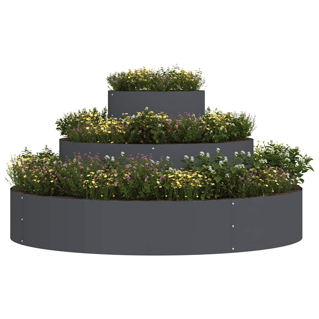 vidaXL Garden Planter Anthracite 120 x 120 x 20 cm Cold-rolled Steel