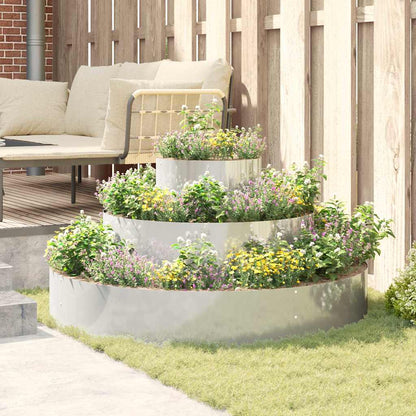 vidaXL Garden Planter Silver 120 x 120 x 20 cm Galvanised Steel