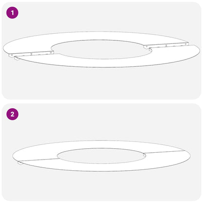 vidaXL suitable for Flat Tree Ring White Ø30 / 60 cm Steel