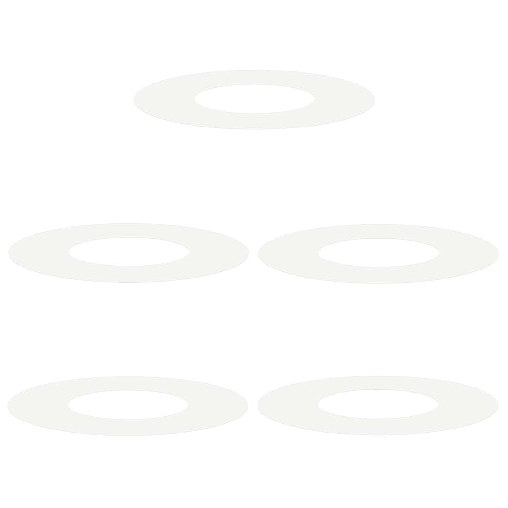 vidaXL suitable for Flat Tree Rings 5 pcs White Ø30 / 60 cm Steel