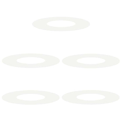 vidaXL suitable for Flat Tree Rings 5 pcs White Ø30 / 60 cm Steel