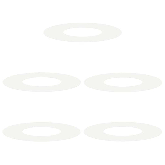 vidaXL suitable for Flat Tree Rings 5 pcs White Ø30 / 60 cm Steel