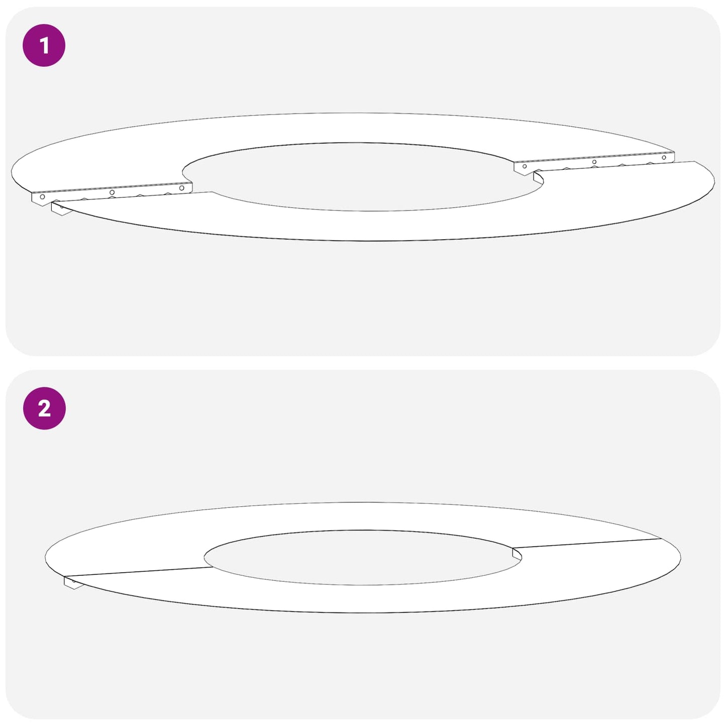 vidaXL suitable for Flat Tree Rings 5 pcs Rusty Ø30/60 cm