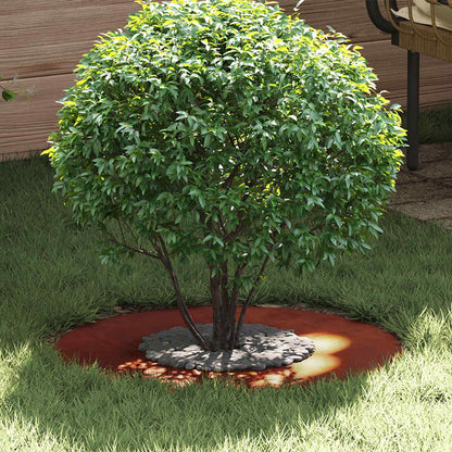 vidaXL suitable for Flat Tree Rings 5 pcs Rusty Ø30/60 cm