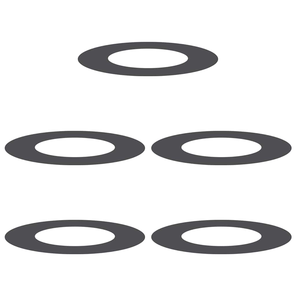 vidaXL suitable for Flat Tree Rings 5 pcs Black Ø40 / 70 cm Steel