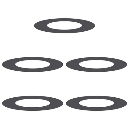 vidaXL suitable for Flat Tree Rings 5 pcs Black Ø40 / 70 cm Steel
