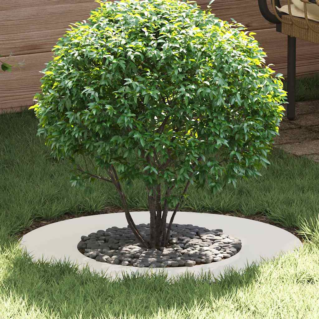 vidaXL suitable for Flat Tree Ring White Ø40 / 70 cm Steel