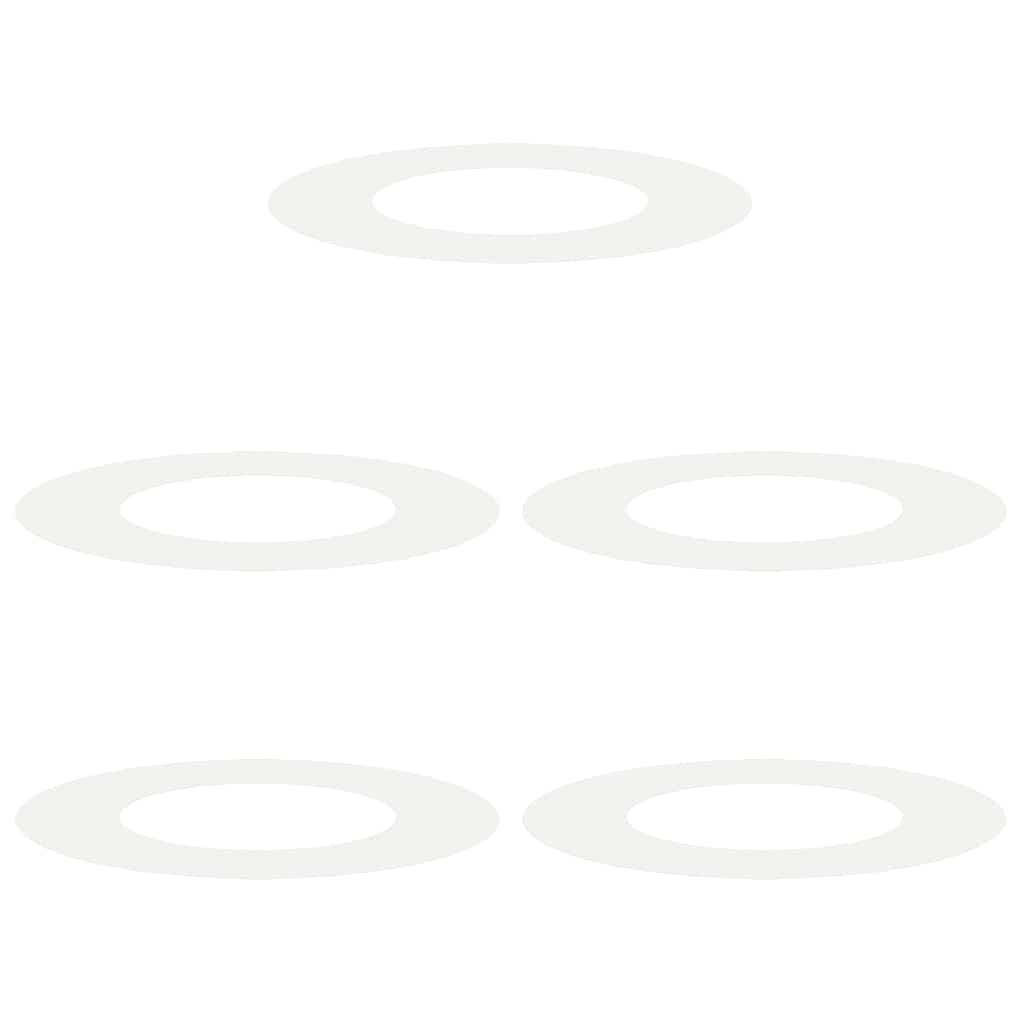 vidaXL suitable for Flat Tree Rings 5 pcs White Ø40 / 70 cm Steel