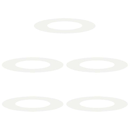 vidaXL suitable for Flat Tree Rings 5 pcs White Ø40 / 70 cm Steel
