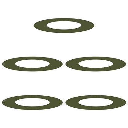 vidaXL suitable for Flat Tree Rings 5 pcs Olive green Ø40 / 70 cm Steel