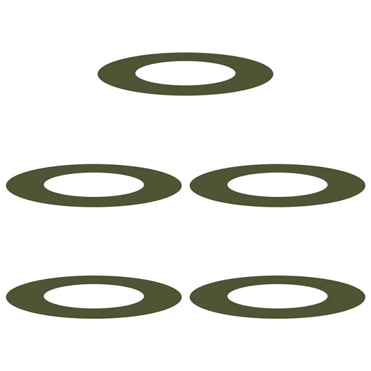 vidaXL suitable for Flat Tree Rings 5 pcs Olive green Ø40 / 70 cm Steel
