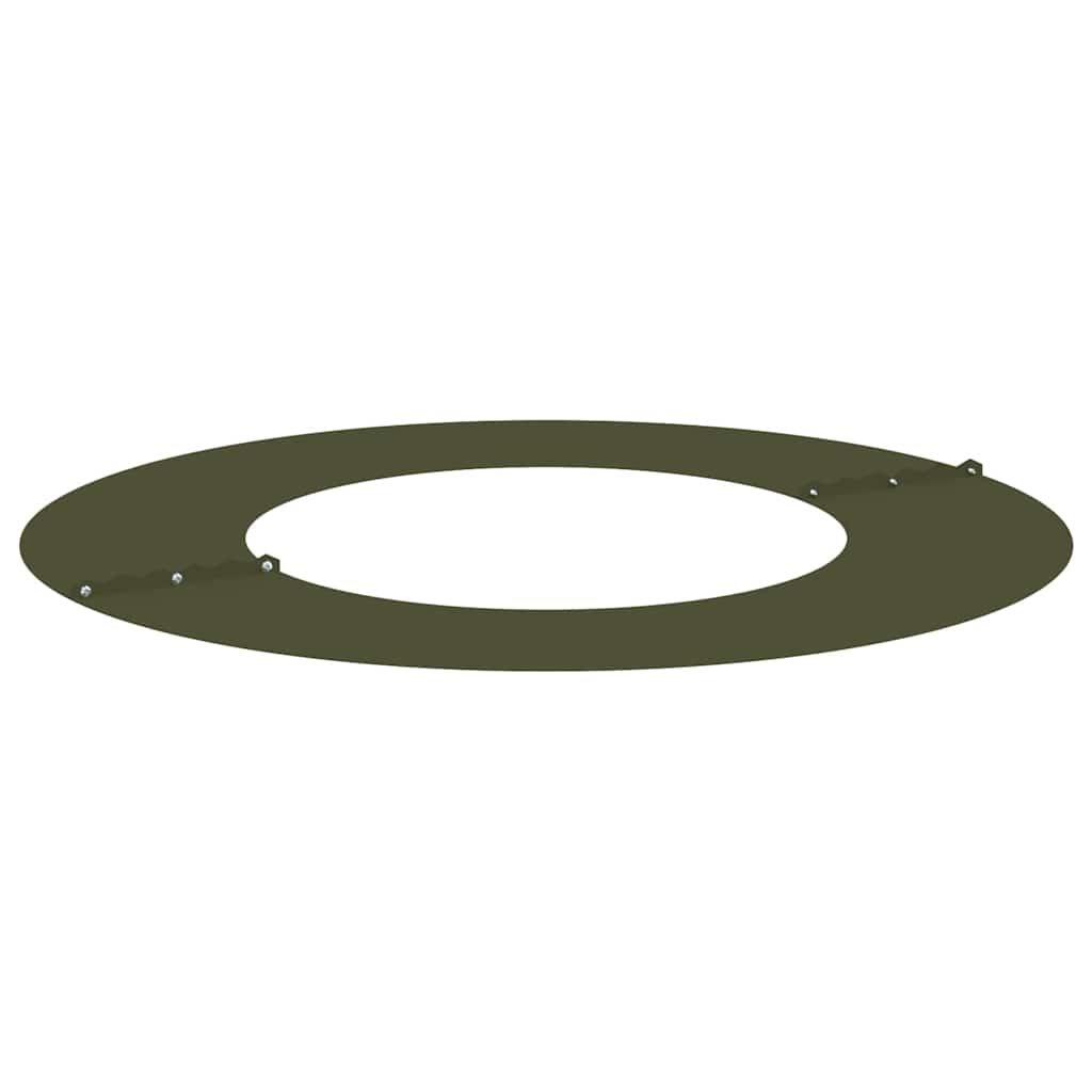 vidaXL suitable for Flat Tree Rings 5 pcs Olive green Ø40 / 70 cm Steel