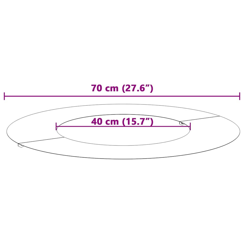 vidaXL suitable for Flat Tree Ring Silver Ø40/70 cm Stainless steel