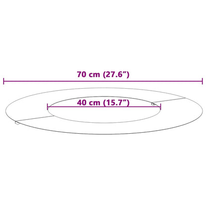 vidaXL suitable for Flat Tree Ring Silver Ø40/70 cm Stainless steel