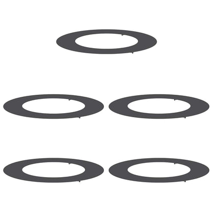 vidaXL suitable for Flat Tree Rings 5 pcs Black Ø50 / 80 cm Steel