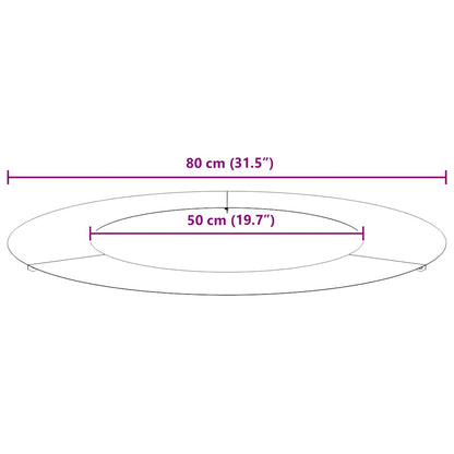 vidaXL suitable for Flat Tree Rings 5 pcs Black Ø50 / 80 cm Steel