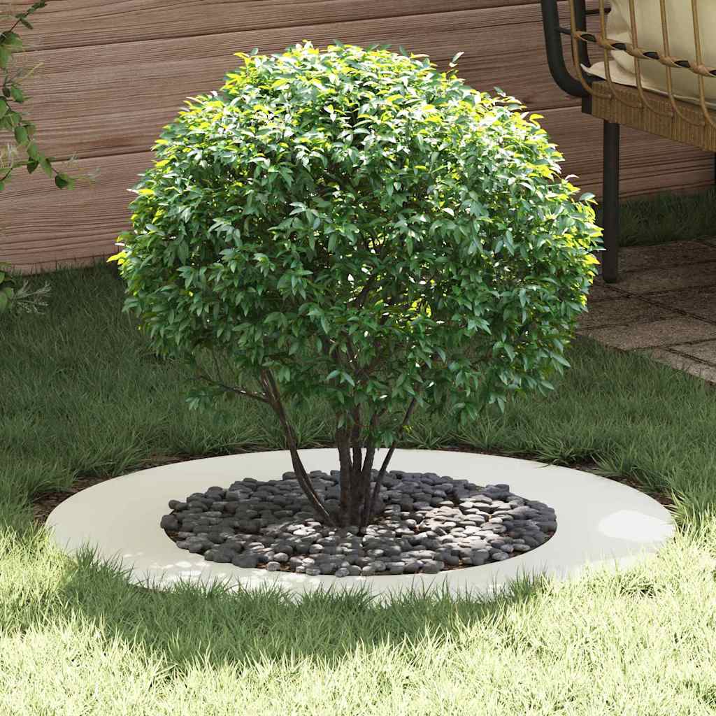 vidaXL suitable for Flat Tree Ring White Ø50 / 80 cm Steel