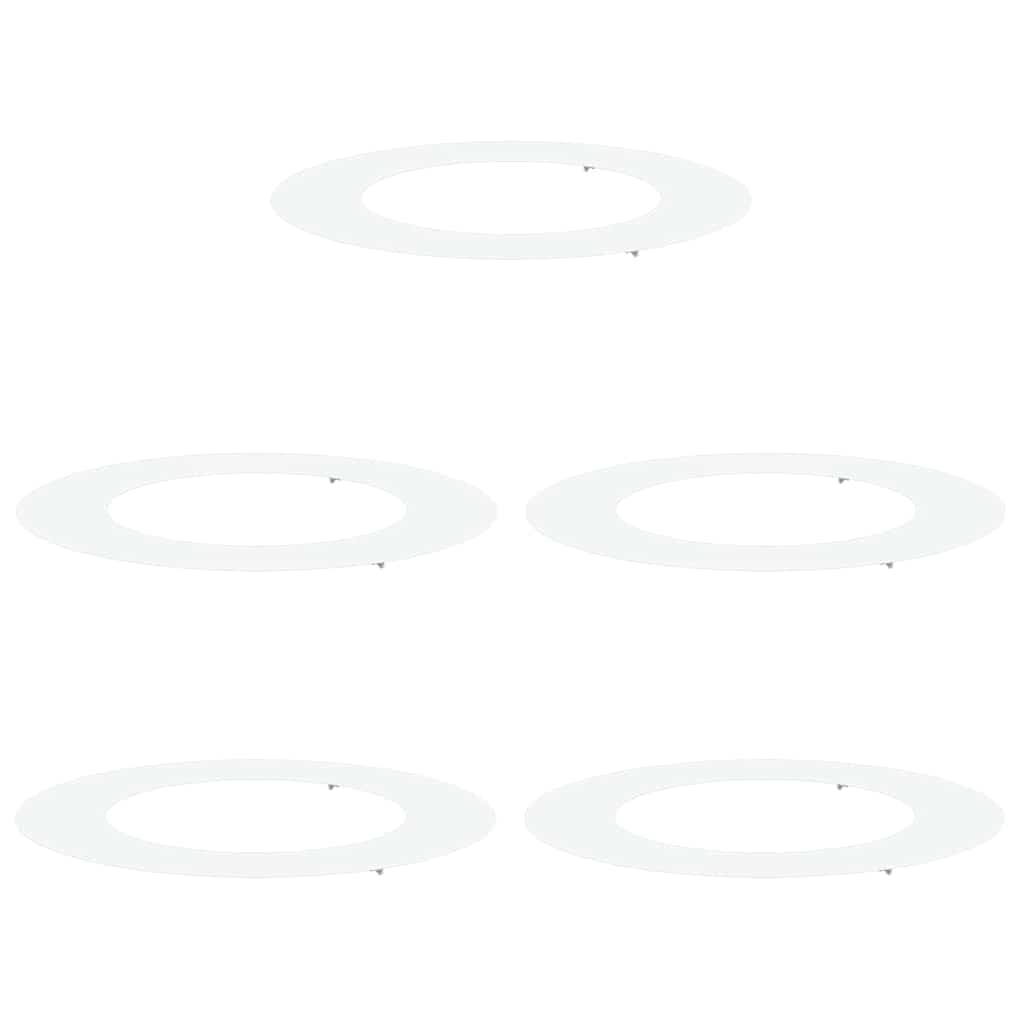 vidaXL suitable for Flat Tree Rings 5 pcs White Ø50 / 80 cm Steel