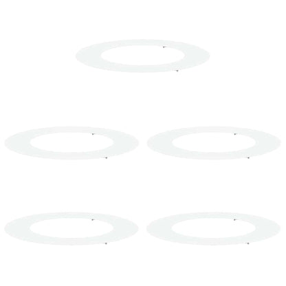 vidaXL suitable for Flat Tree Rings 5 pcs White Ø50 / 80 cm Steel