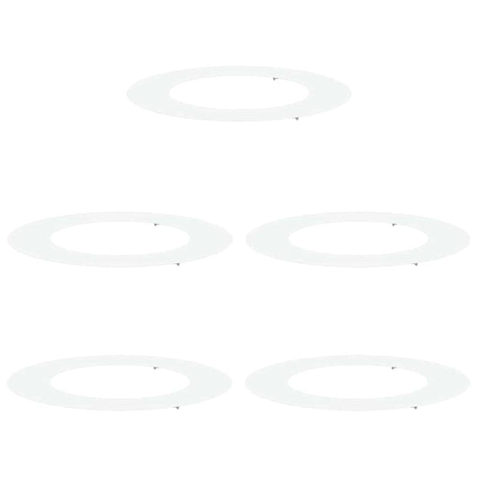 vidaXL suitable for Flat Tree Rings 5 pcs White Ø50 / 80 cm Steel