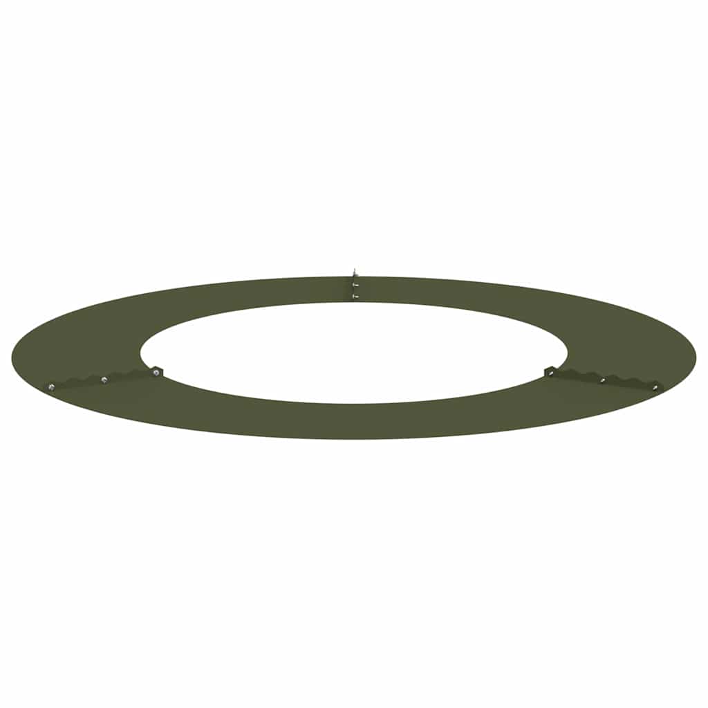 vidaXL suitable for Flat Tree Rings 5 pcs Olive green Ø50 / 80 cm Steel