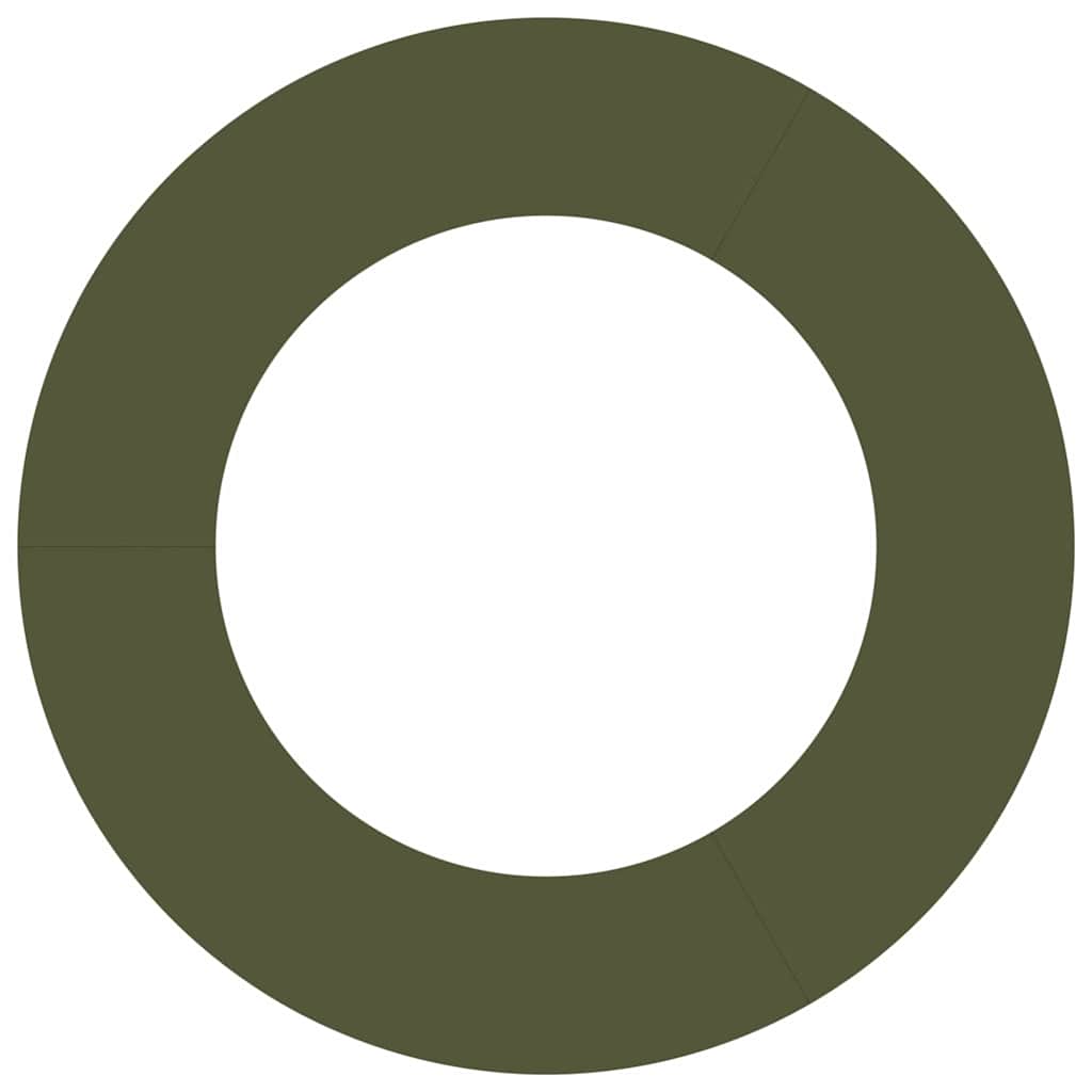 vidaXL suitable for Flat Tree Rings 5 pcs Olive green Ø50 / 80 cm Steel