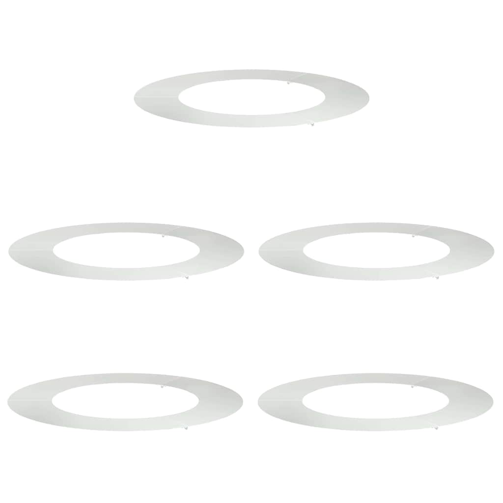 vidaXL suitable for Flat Tree Rings 5 pcs Silver Ø50 / 80 cm