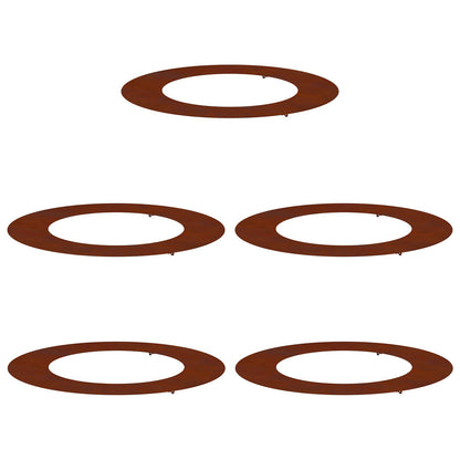 vidaXL suitable for Flat Tree Rings 5 pcs Rusty Ø50/80 cm