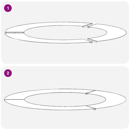 vidaXL suitable for Flat Tree Rings 5 pcs White Ø60 / 90 cm Steel