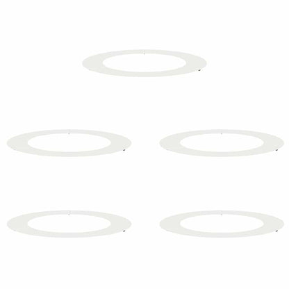 vidaXL suitable for Flat Tree Rings 5 pcs White Ø60 / 90 cm Steel