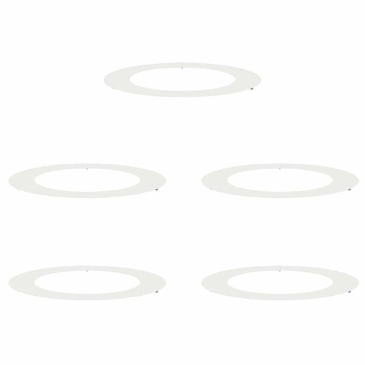 vidaXL suitable for Flat Tree Rings 5 pcs White Ø60 / 90 cm Steel