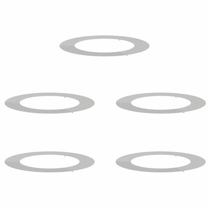 vidaXL suitable for Flat Tree Rings 5 pcs Silver Ø60 / 90 cm
