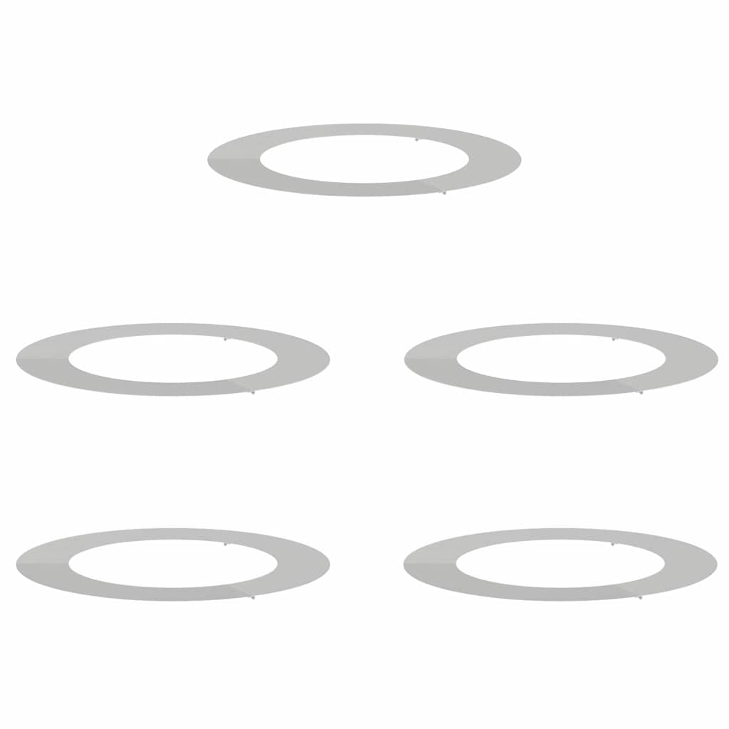 vidaXL suitable for Flat Tree Rings 5 pcs Silver Ø60/90 cm