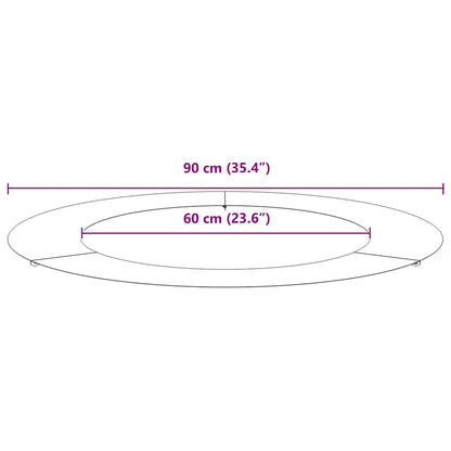 vidaXL suitable for Flat Tree Rings 5 pcs Silver Ø60 / 90 cm