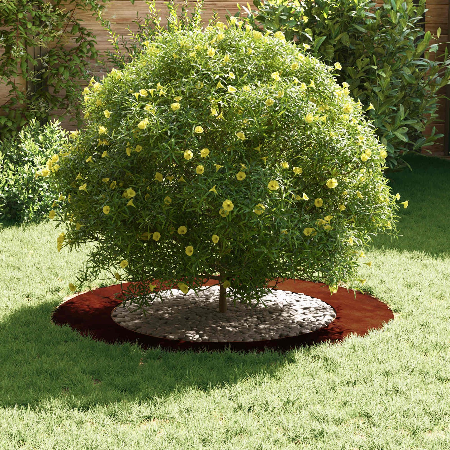 vidaXL suitable for Flat Tree Rings 5 pcs Rusty Ø60/90 cm