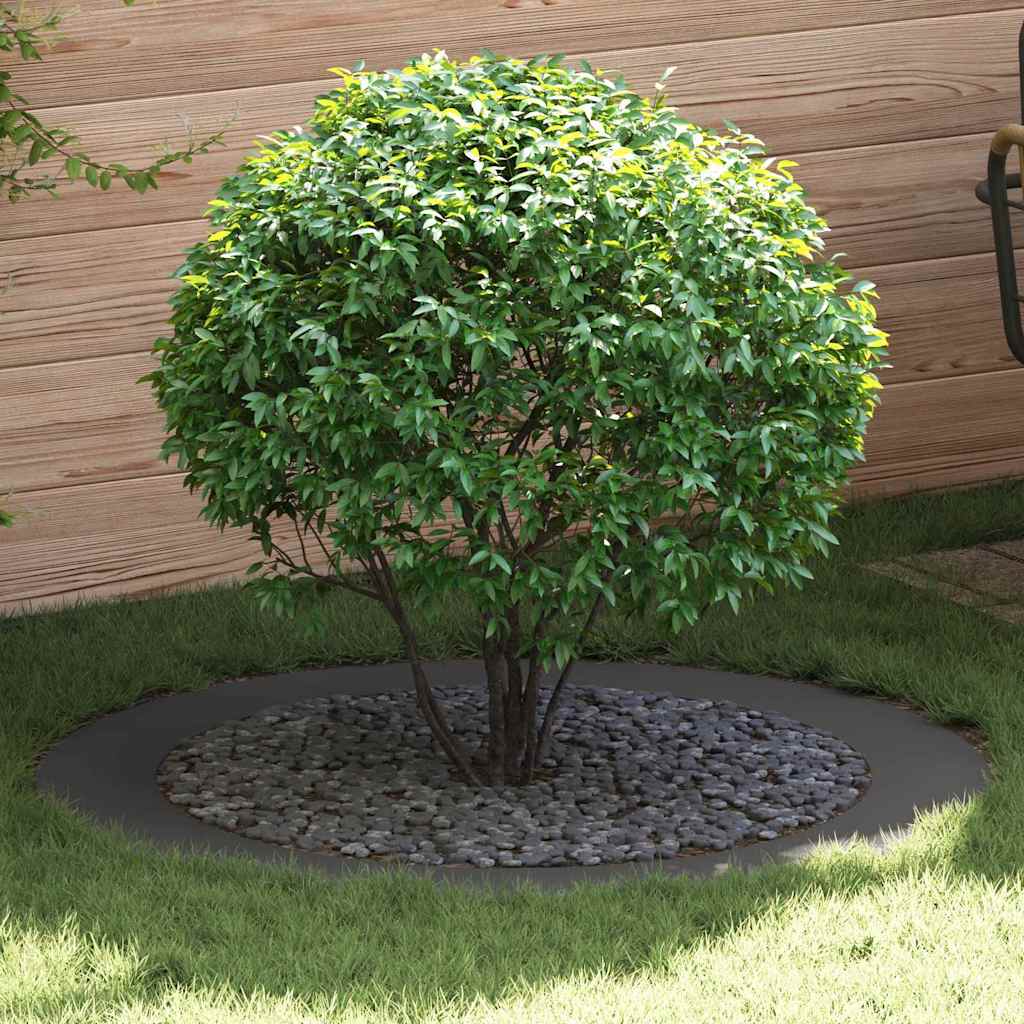 vidaXL suitable for Flat Tree Rings 5 pcs Black Ø90 / 120 cm Steel