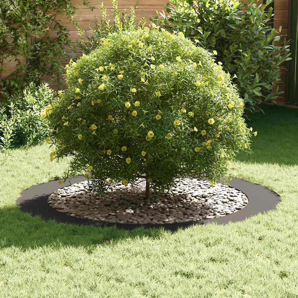 vidaXL suitable for Flat Tree Rings 5 pcs Black Ø90 / 120 cm Steel