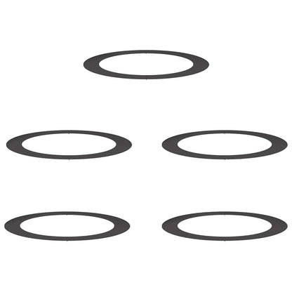 vidaXL suitable for Flat Tree Rings 5 pcs Black Ø90 / 120 cm Steel